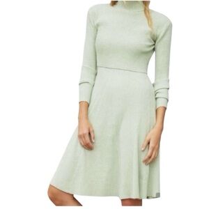 NWT Maeve By Anthropologie 2pc Flouncy Dress & Pullover Sweater Set Mint Green